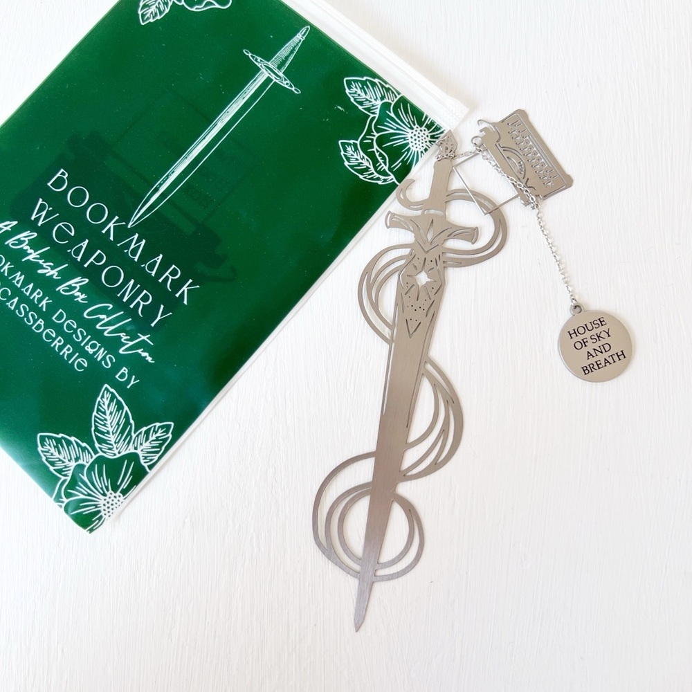 Crescent City‎ Silver Sword Bookmark Bookish Box Weaponry